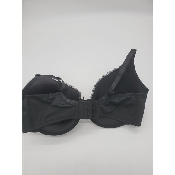 Adrienne Vittadini Padded Push Up Bra 40DD Womens Black Underwired Full Coverage - Picture 4 of 5